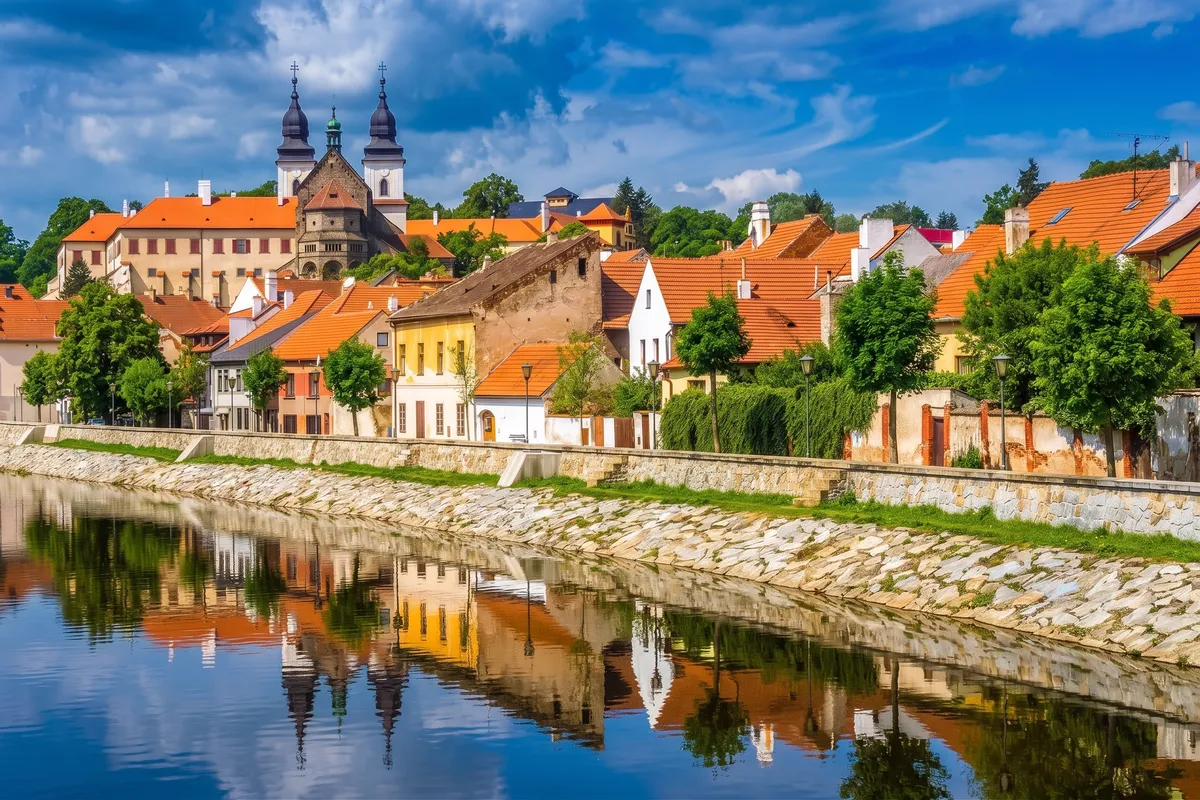 Historická Třebíč u řeky Jihlavy